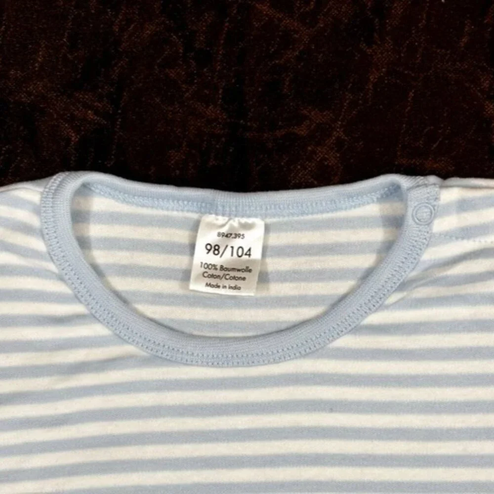 Kids Striped Pajama Set – Cotton Long Sleeve Top & Pants – Soft Comfortable - Picture 4 of 4